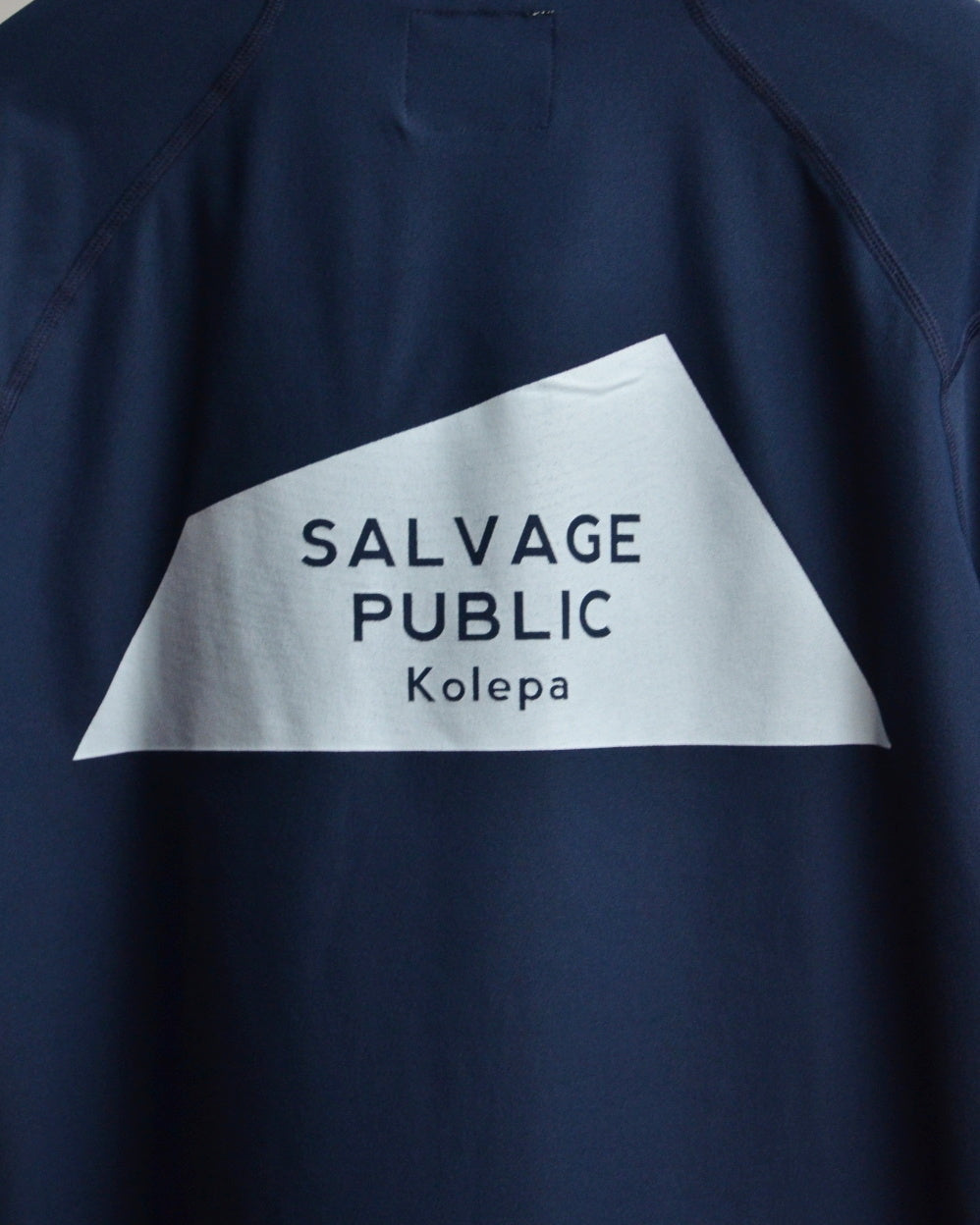 SALVAGE PUBLIC Kolepa サルベージ パブリック コレパ SURFモックネックTEE(Kolepa Stamp)/ NAVY