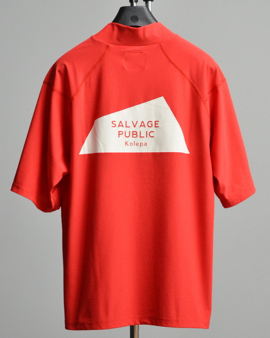 SALVAGE PUBLIC Kolepa サルベージ パブリック コレパ SURFモックネックTEE(Kolepa Stamp)/ RED
