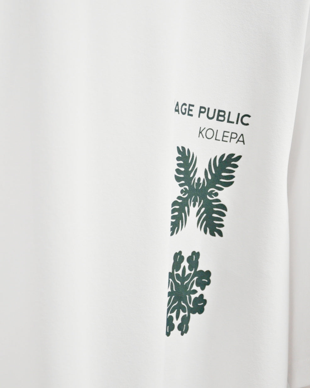 SALVAGE PUBLIC Kolepa サルベージ パブリック コレパ SURFモックネックTEE(Double quilt/Golfing)/  WHITE