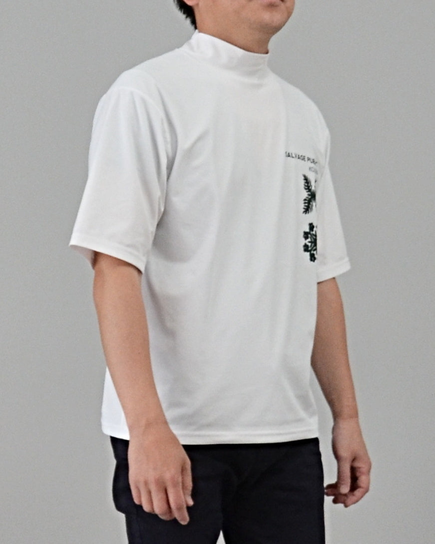 SALVAGE PUBLIC Kolepa サルベージ パブリック コレパ SURFモックネックTEE(Double quilt/Golfing)/  WHITE