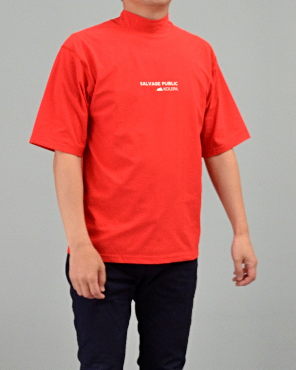 SALVAGE PUBLIC Kolepa サルベージ パブリック コレパ SURFモックネックTEE(Kolepa Stamp)/ RED